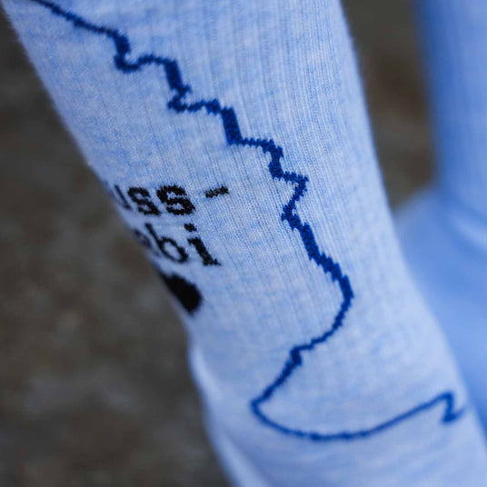 Strick-Detail der Reussliebi Socken