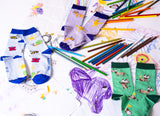 Kindersocken 3er Set – Kühe, Frühling & Raubtiere
