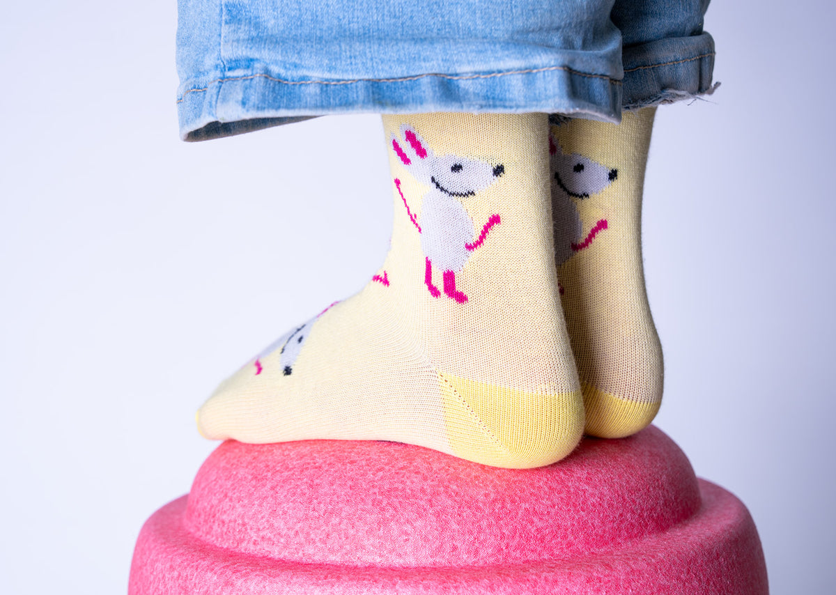 Kindersocken 3er Set – Mäuse, Pinguine & Flamamingo